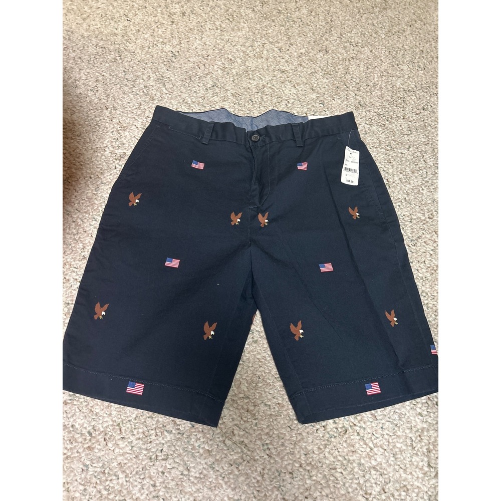 Brooks Brothers Embroidered Eagle‎ Flag Shorts Mens Size 32 NEW Patriotic